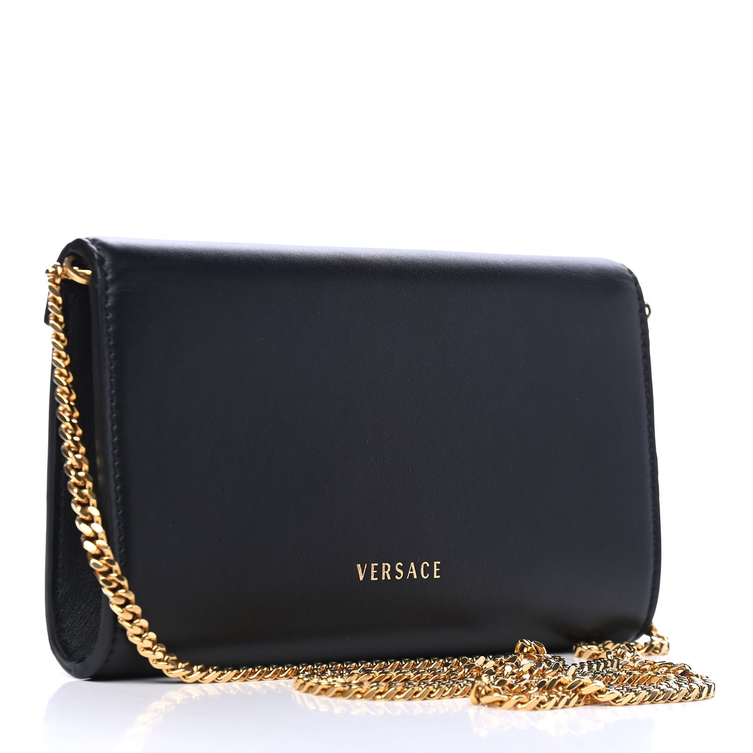 Versace Calfskin Medusa Clutch Bag Black 2 of 4