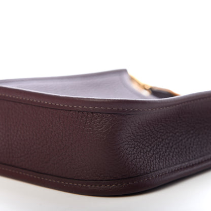 Hermes Taurillon Clemence Flipperball Sangle Evelyne TPM Rouge Sellier Caramel Nata Gold 8 of 9