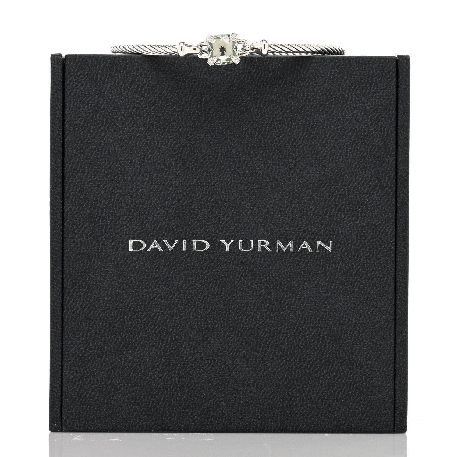 David Yurman Sterling Silver Prasiolite Diamond 8mm Chatelaine Bracelet 4 of 4