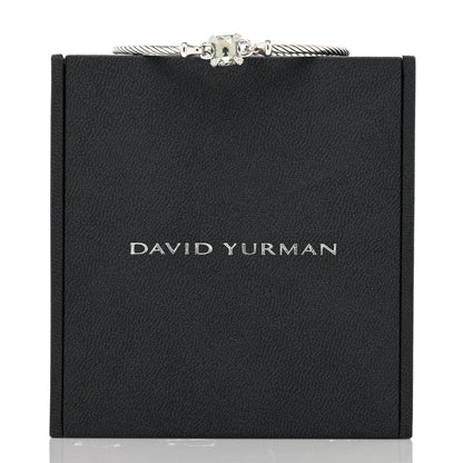 David Yurman Sterling Silver Prasiolite Diamond 8mm Chatelaine Bracelet 4 of 4