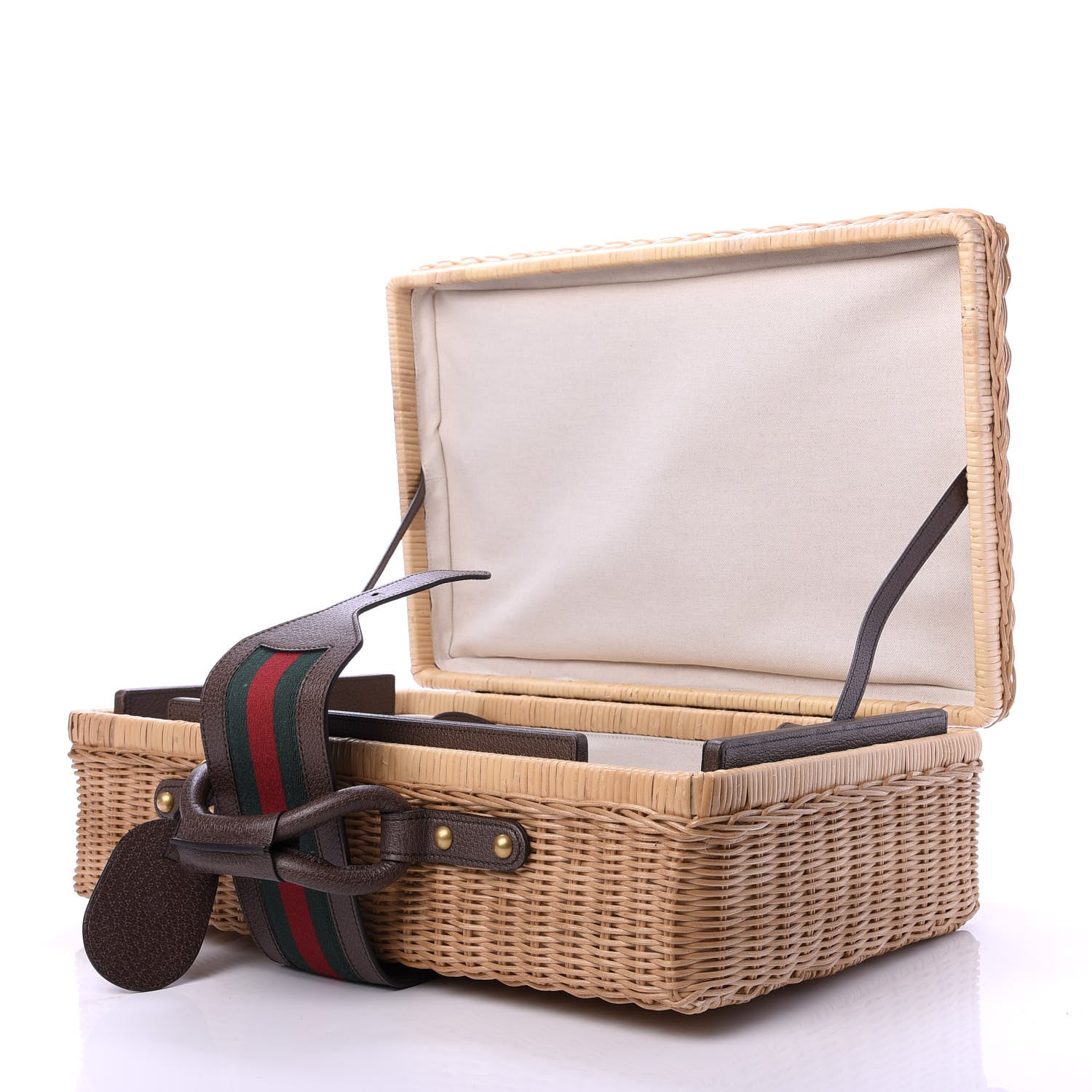 Gucci Wicker Web Suitcase 5 of 12