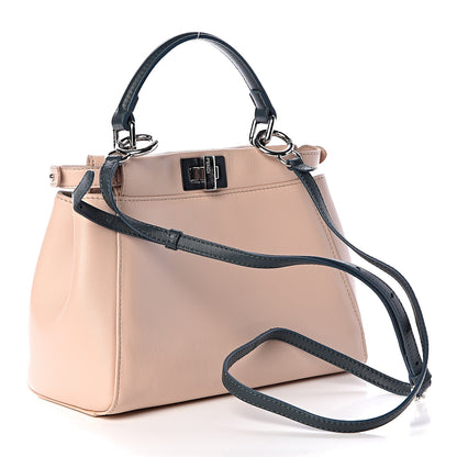 Fendi Nappa Colorblock Mini Peekaboo Iconic Satchel Soap Amazzonia Opal 5 of 19