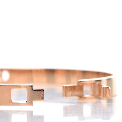 Hermes 18K Rose Gold Diamond PM H D'Ancre Bracelet SH 5 of 6