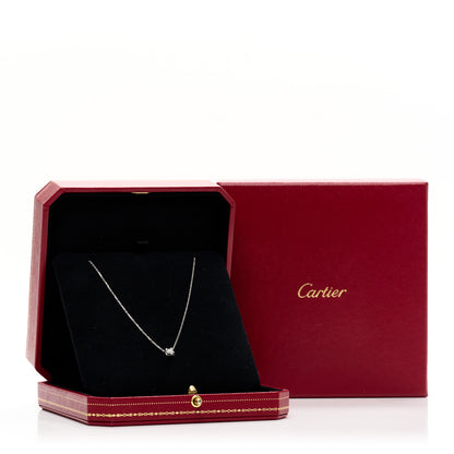 Cartier 18K White Gold Diamond .27ct C De Cartier Pendant Necklace 5 of 5