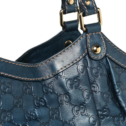 Gucci Metallic Guccissima Large Sukey Tote Blue 14 of 14
