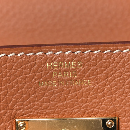 Hermes Evercolor Kelly Wallet To Go Gold 6 of 13