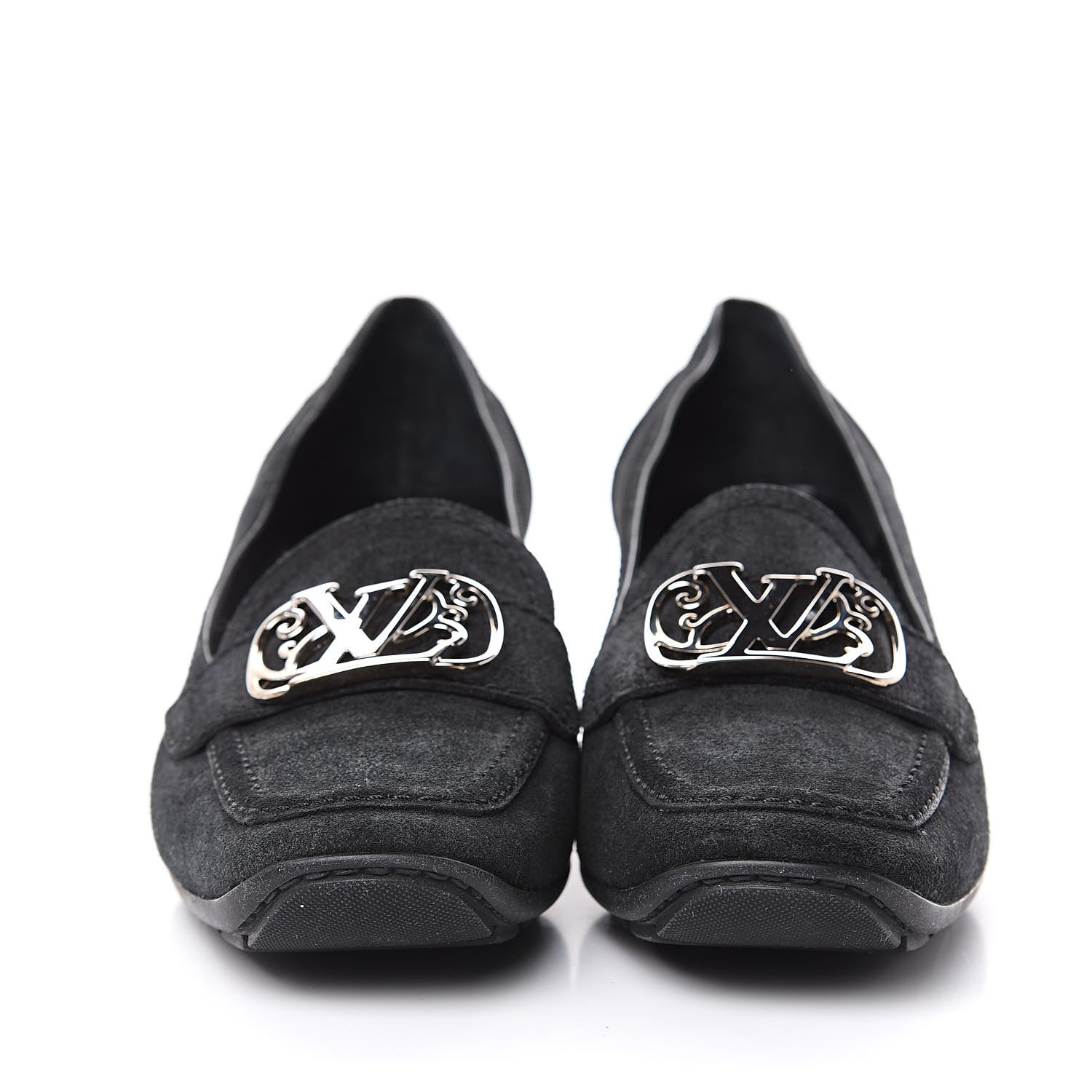 Louis Vuitton Suede Loafer Pump 41 Black 2 of 9