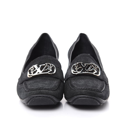 Louis Vuitton Suede Loafer Pump 41 Black 2 of 9