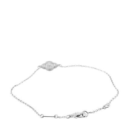 Van Cleef & Arpels 18K White Gold Diamond Sweet Alhambra Bracelet 3 of 9