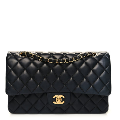 Chanel Lambskin Quilted Medium Double Flap Black 1 of 13