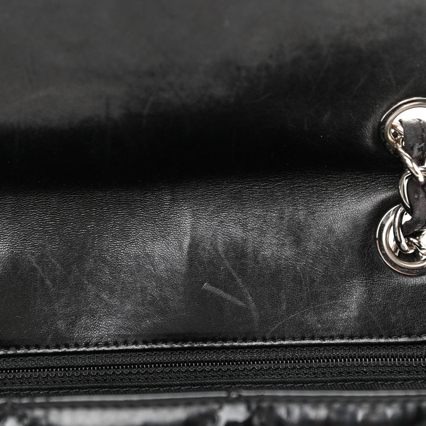 Vinyl Quilted In The Business Flap Bag Black