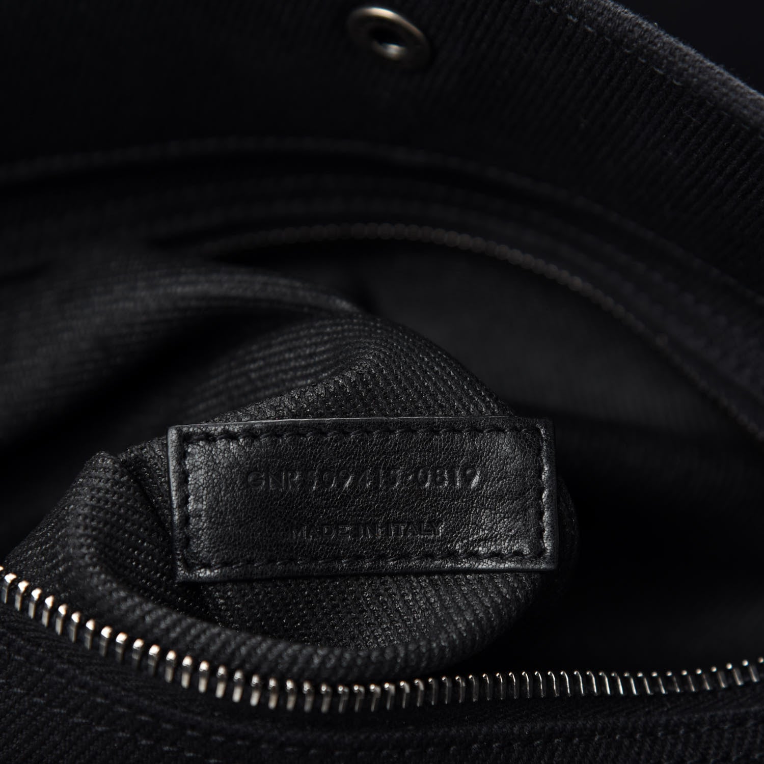 Saint Laurent Linen Calfskin Rive Gauche Tote Black 9 of 10