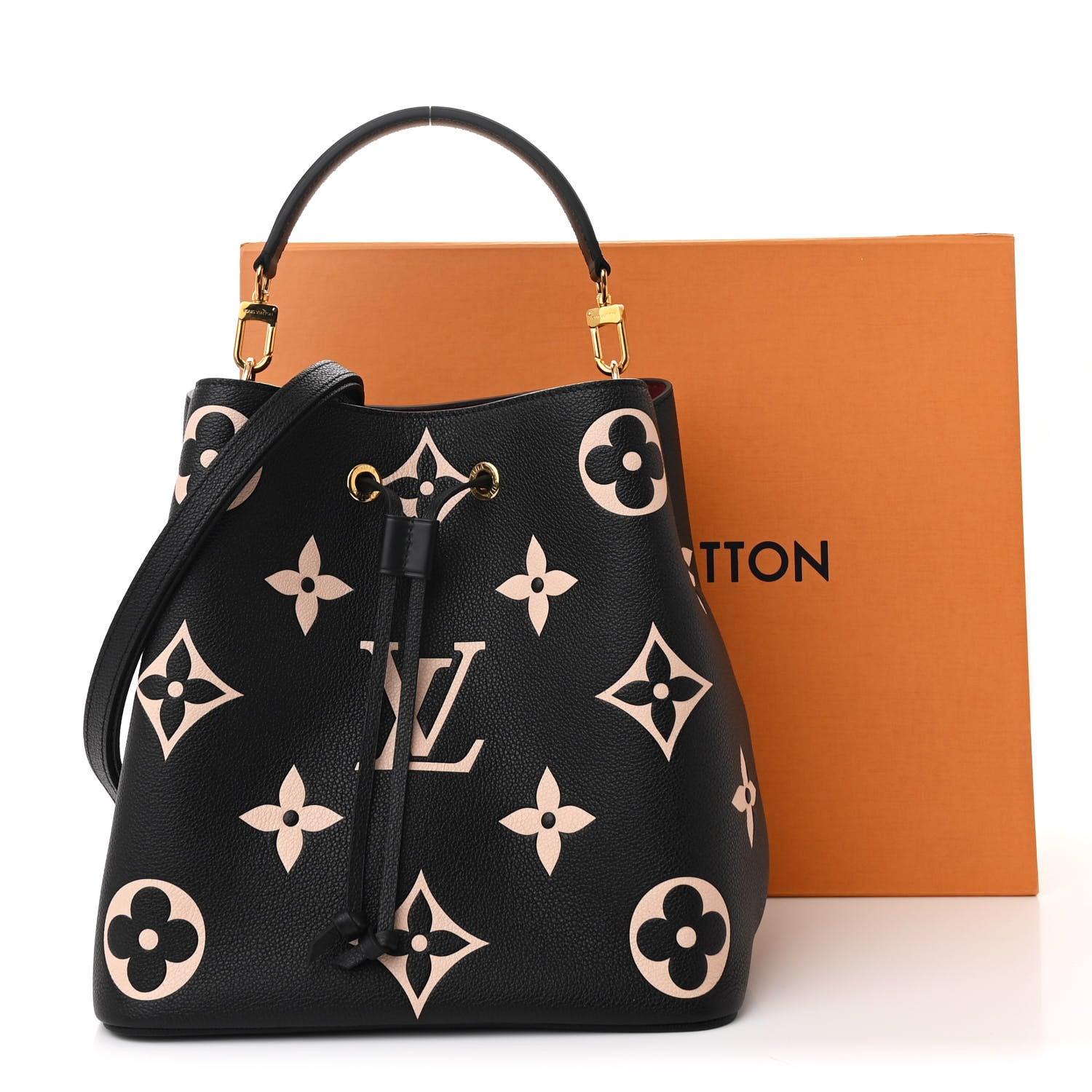 Louis Vuitton Empreinte Monogram Giant Neonoe MM Black Beige 12 of 12