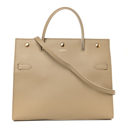 Burberry Grainy Calfskin Title Bag Light Beige 1 of 16