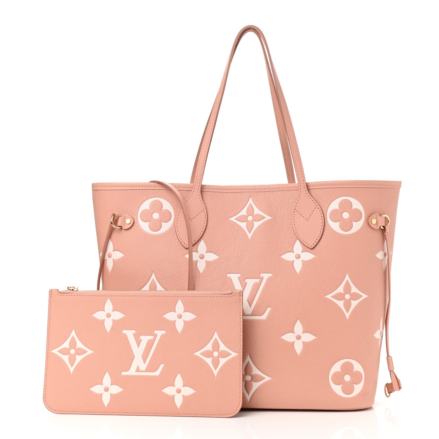Louis Vuitton Empreinte Monogram Giant Neverfull MM Trianon Pink Cream 1 of 10