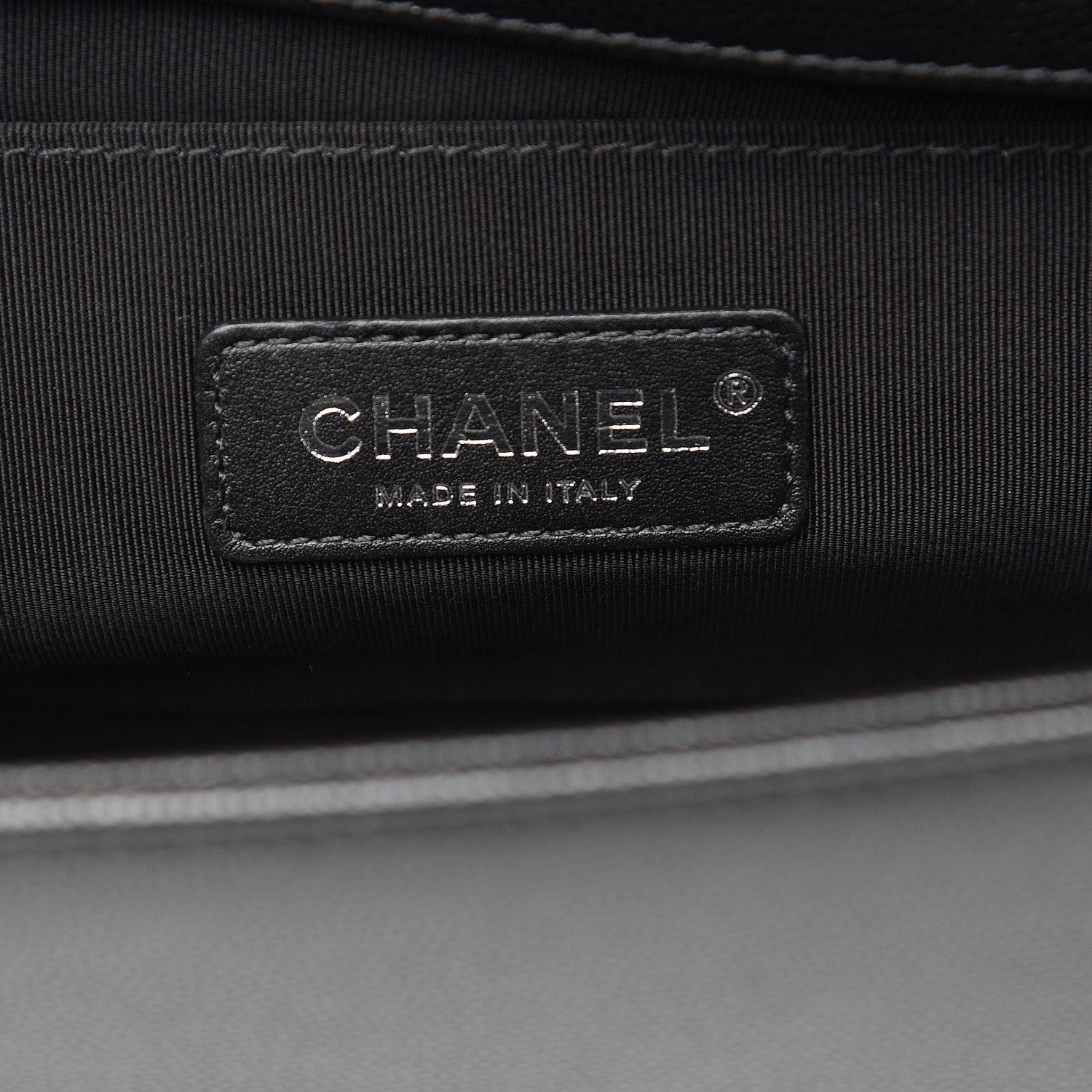 Chanel Caviar Chevron Quilted Medium Boy Flap Black 5 of 11