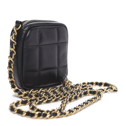 Chanel Lambskin Quilted Clutch With Chain Bag Black 3 of 9