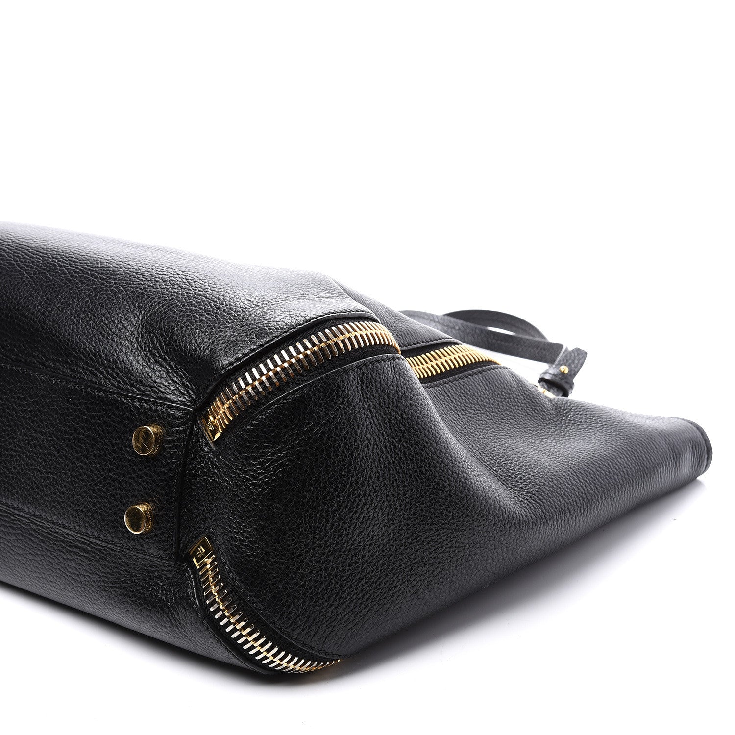 Tom Ford Grained Calfskin Sedgwick Medium Zipper Tote Black 8 of 11