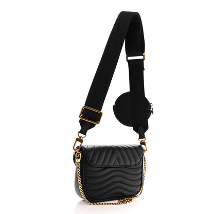 Louis Vuitton Calfskin New Wave Multi Pochette Black 3 of 9