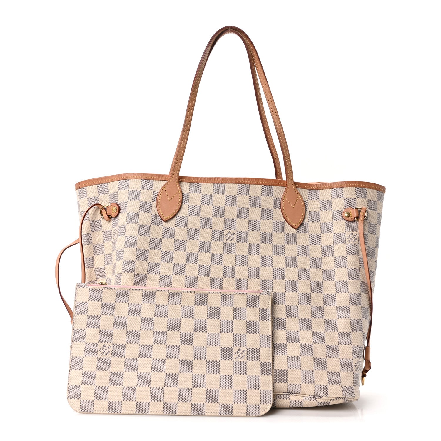 Louis Vuitton Damier Azur Neo Neverfull MM Rose Ballerine 3 of 11