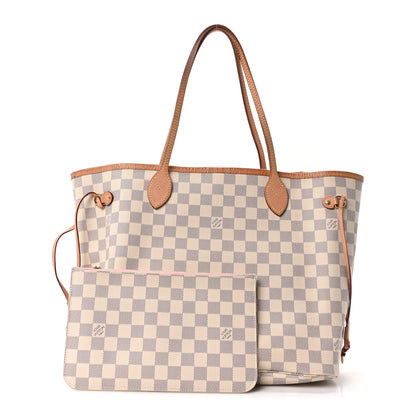 Louis Vuitton Damier Azur Neo Neverfull MM Rose Ballerine 3 of 11