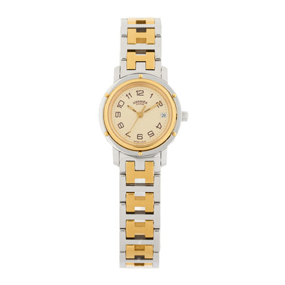Hermes Stainless Steel 30mm Clipper Quartz Watch Gold 1 of 3