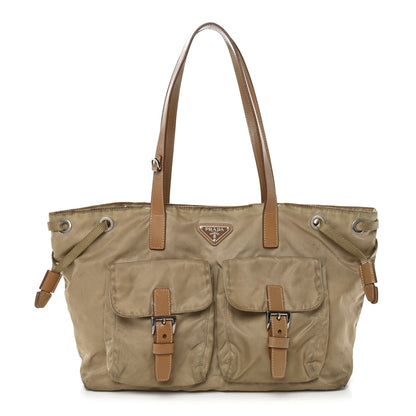 Prada Nylon Vela Shopping Tote Sesamo 1 of 19