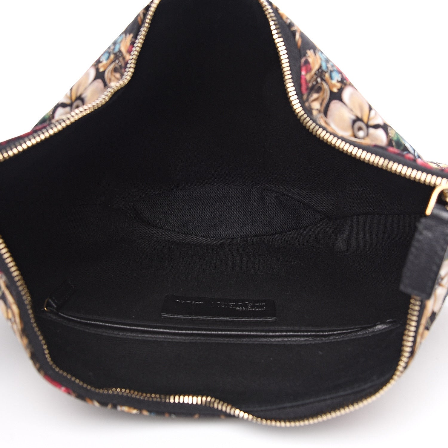 Alexander McQueen Silk Floral Print De Manta Clutch Black Multicolor 4 of 7