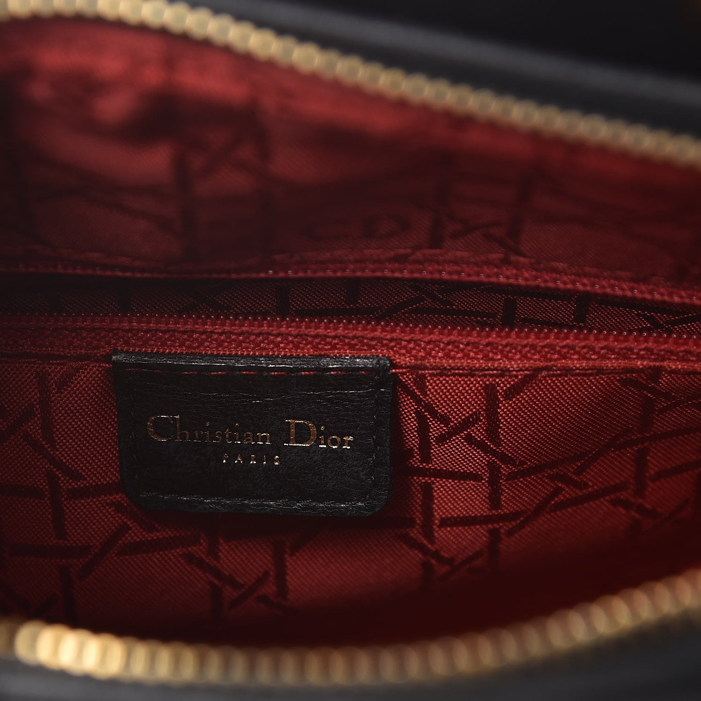 Lambskin Cannage Large Lady Dior Black