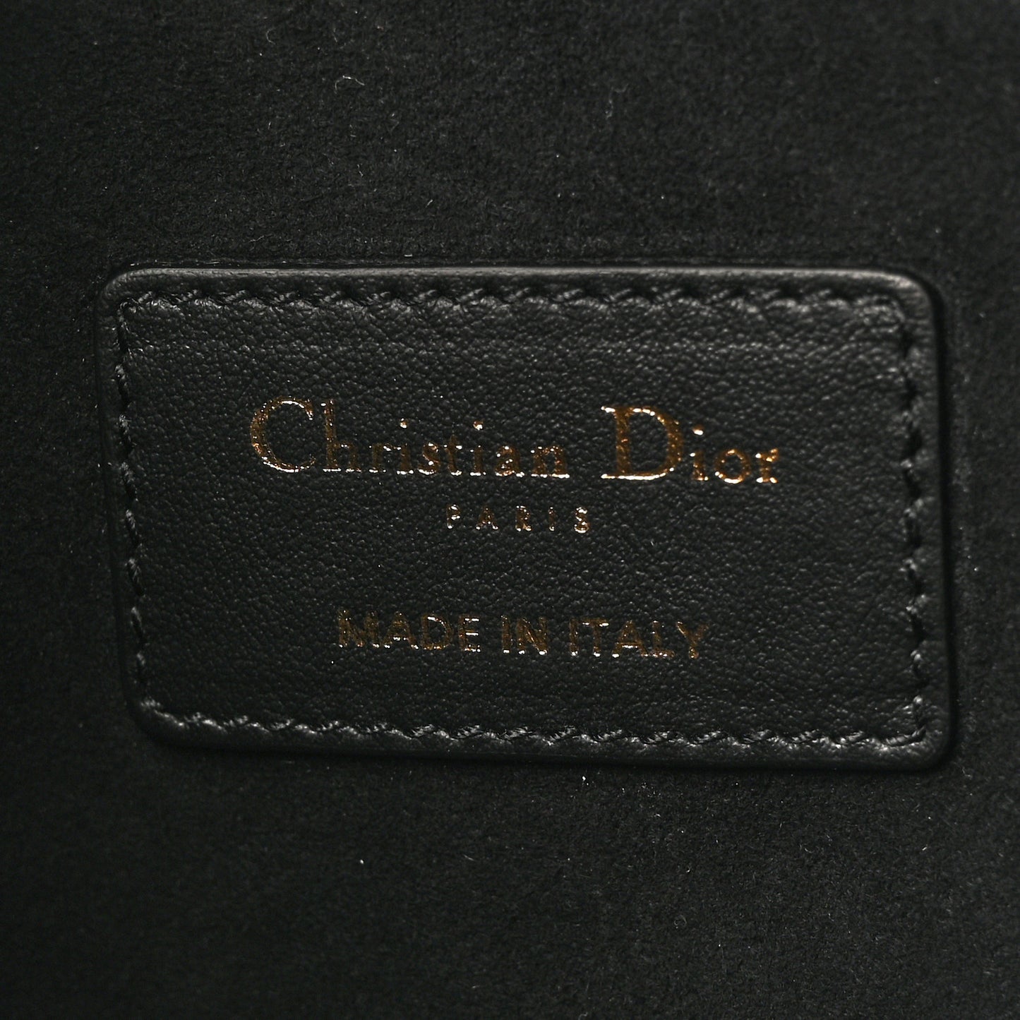 Calfskin Medium Diordouble Zip Pouch Black