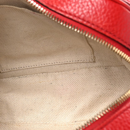 Gucci Pebbled Calfskin Small Soho Disco Bag Vibrant Red 5 of 11