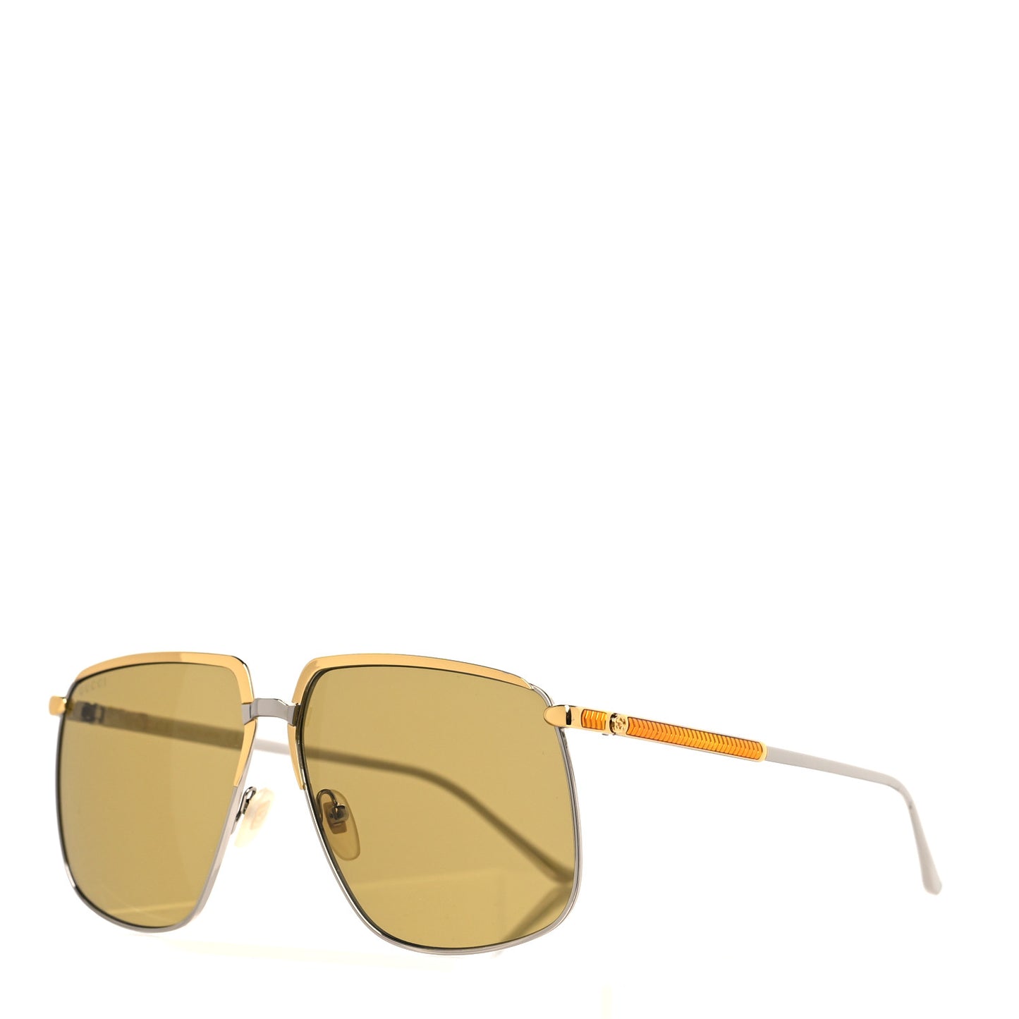 Metal Aviator Sunglasses GG0365S Silver Yellow