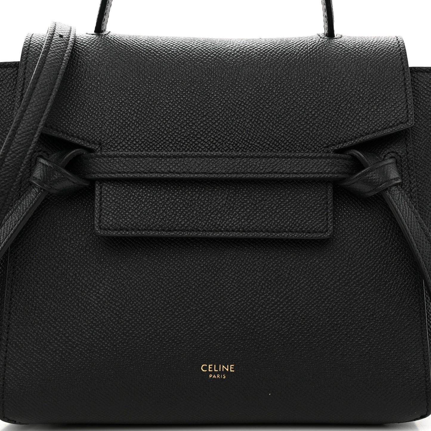 Grained Calfskin Nano Belt Bag Black