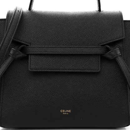 Celine Grained Calfskin Nano Belt Bag Black 8 of 10