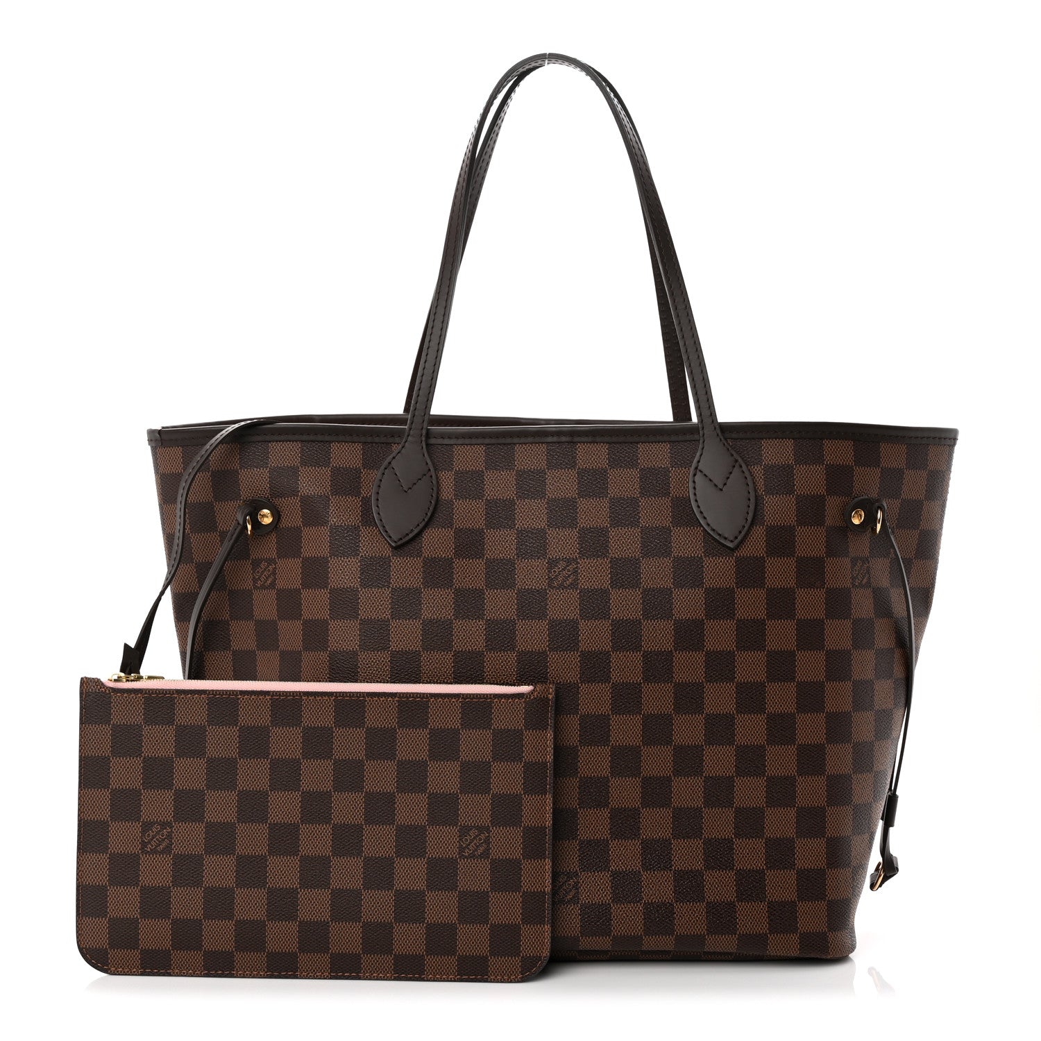 Louis Vuitton Damier Ebene Neo Neverfull MM Rose Ballerine 3 of 12