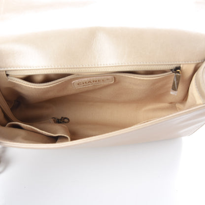 Chanel Glazed Calfskin Quilted Large Boy Flap Beige 5 of 10