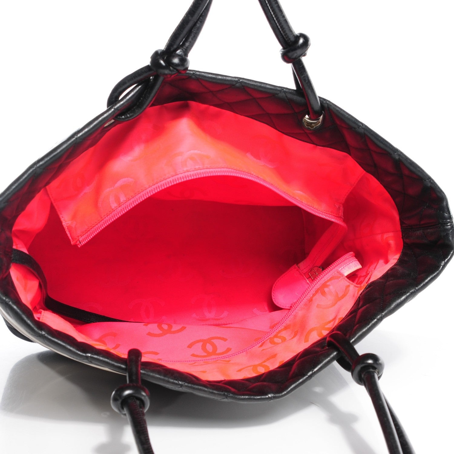 Chanel Calfskin Quilted Large Cambon Tote Black White 7 of 7