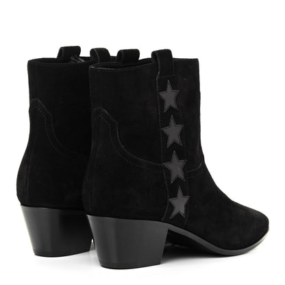 Saint Laurent Suede Rock 40 Stars Ankle Boots 35 Black 4 of 7
