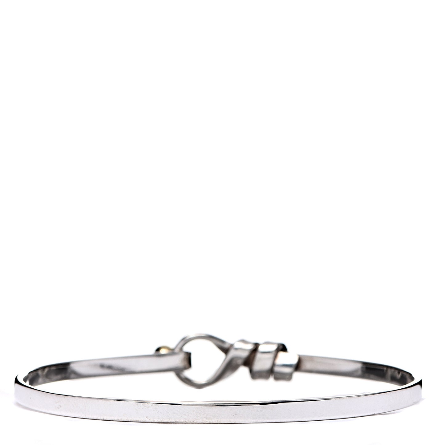 Sterling Silver 18K Yellow Gold Buckle Bracelet