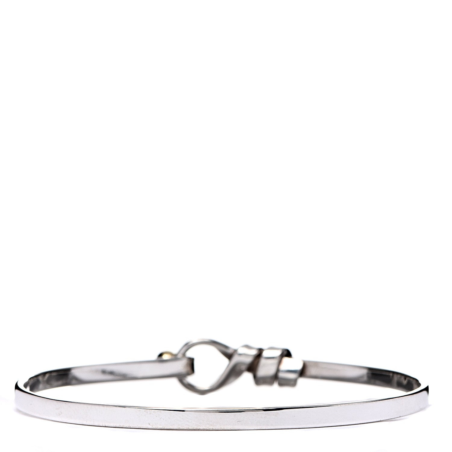 Tiffany Sterling Silver 18K Yellow Gold Buckle Bracelet 2 of 4