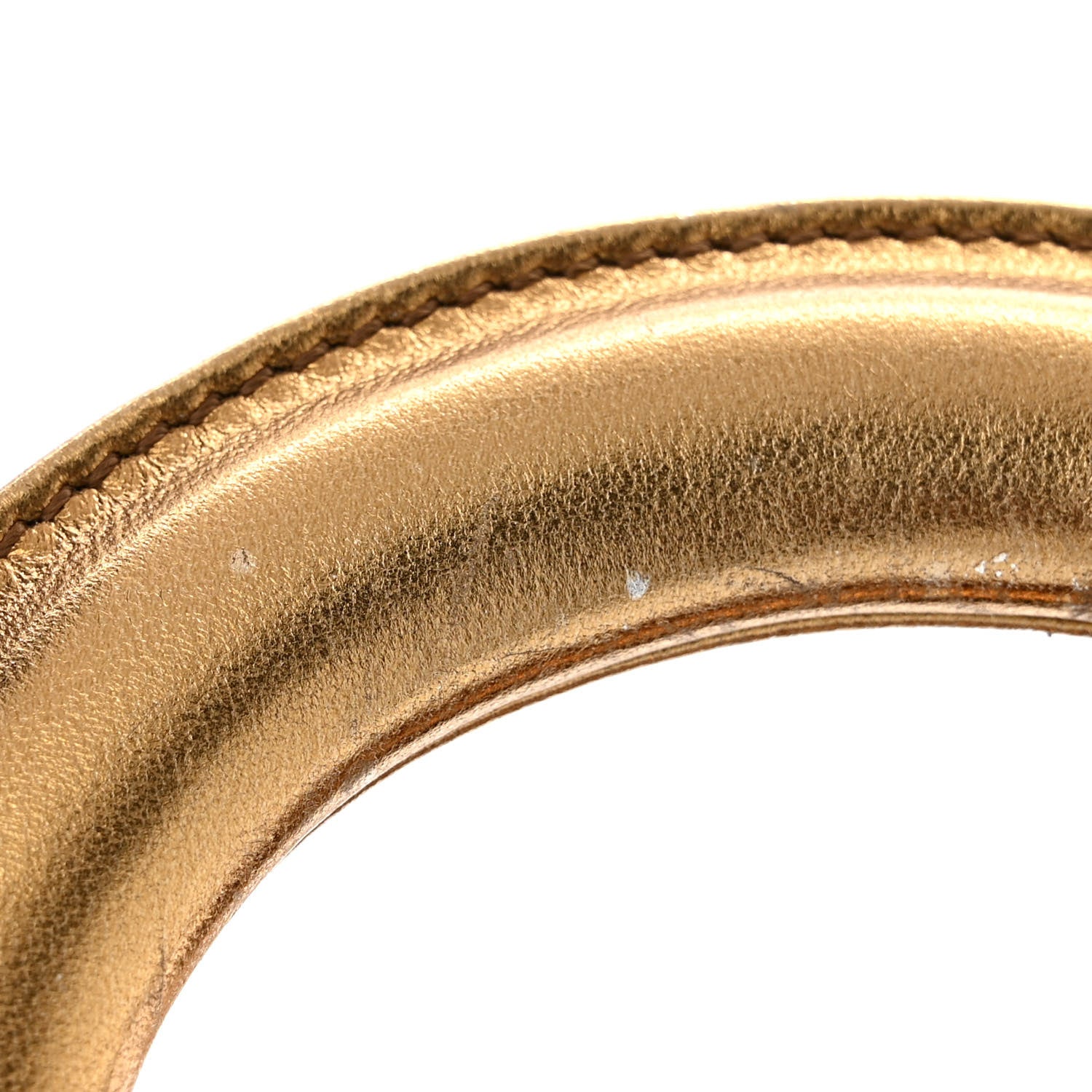 Christian Dior Metallic Calfskin Crystal Mini Lady Dior Gold