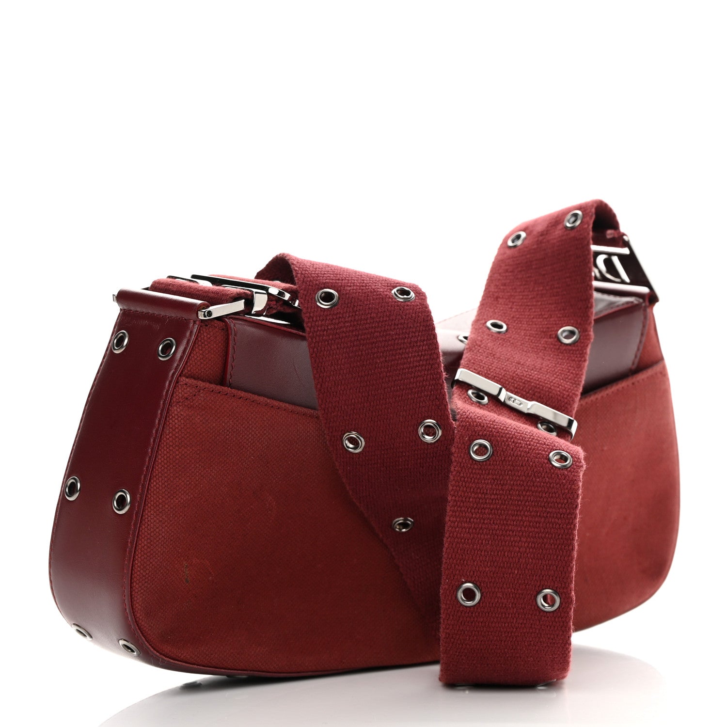 Christian Dior Canvas Calfskin Street Chic Columbus Ave Burgundy 3 of 15