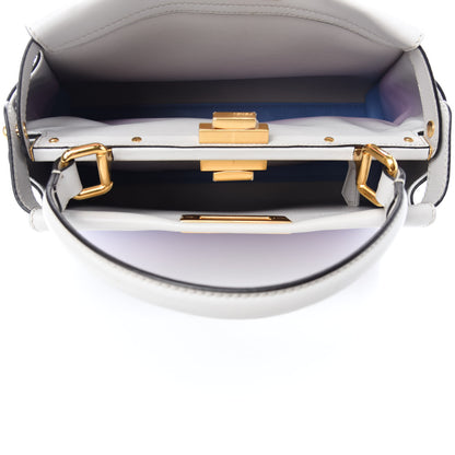 Fendi X JOSHUA VIDES Vitello Seta Shiny Nappa Degrade Medium Peekaboo Iconic Satchel Ghiaia Rosa Azzurro 6 of 11