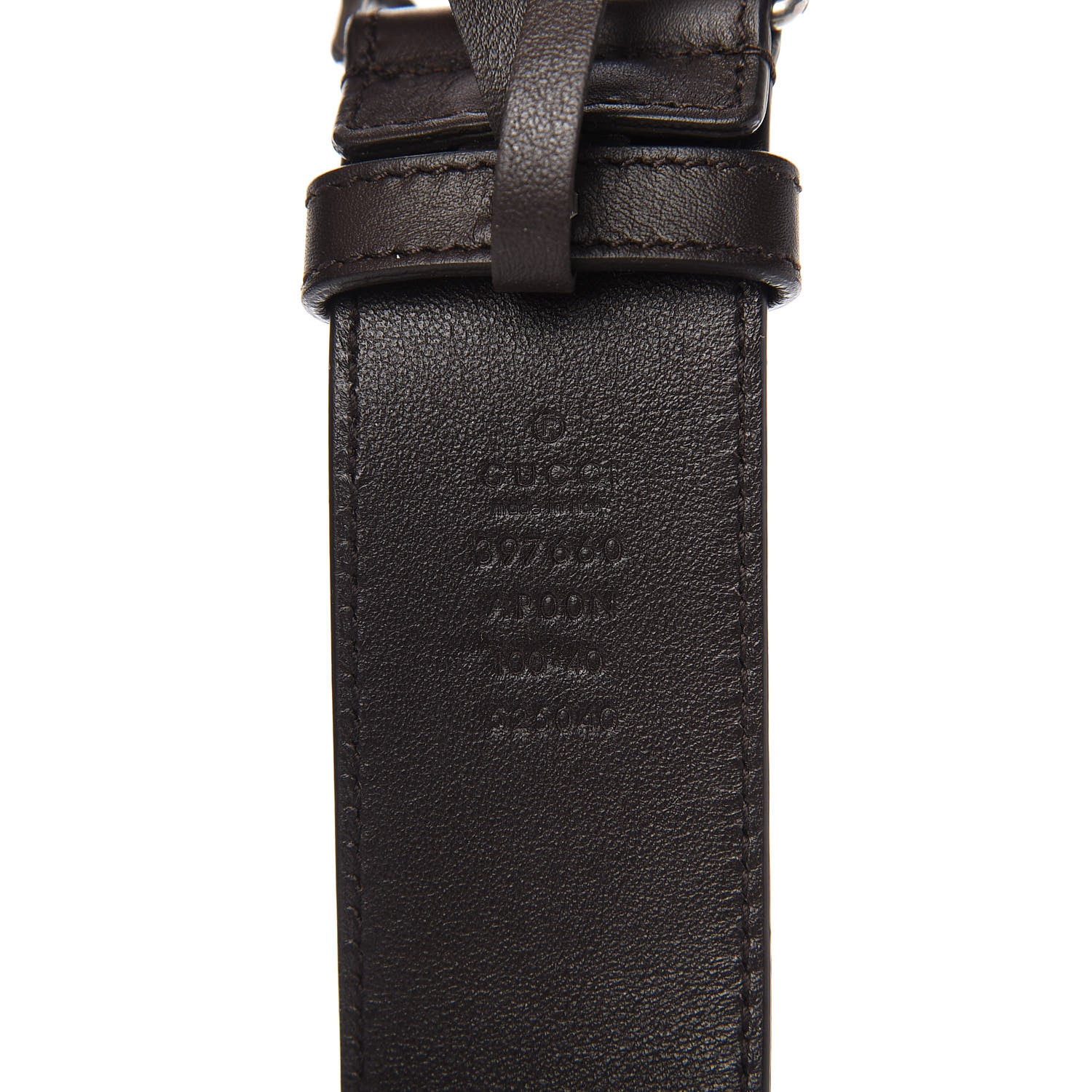 Gucci Moon Calfskin Nickel Double G 40mm Belt 100 40 Dark Cocoa 7 of 8