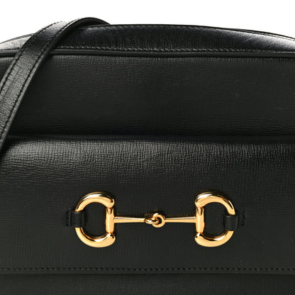 Gucci Textured Calfskin Small Horsebit 1955 Shoulder Bag Black 8 of 13