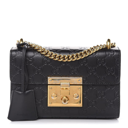 Gucci Guccissima Small Padlock Shoulder Bag Black 1 of 16