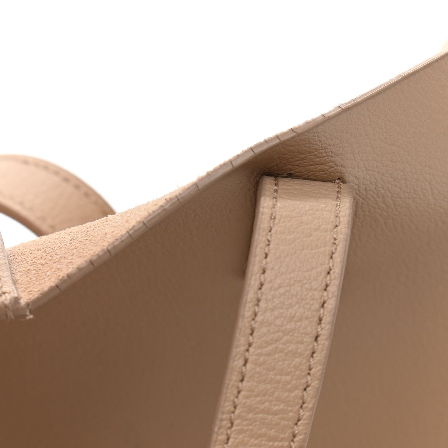 Calfskin Large Shopping Tote Dark Beige