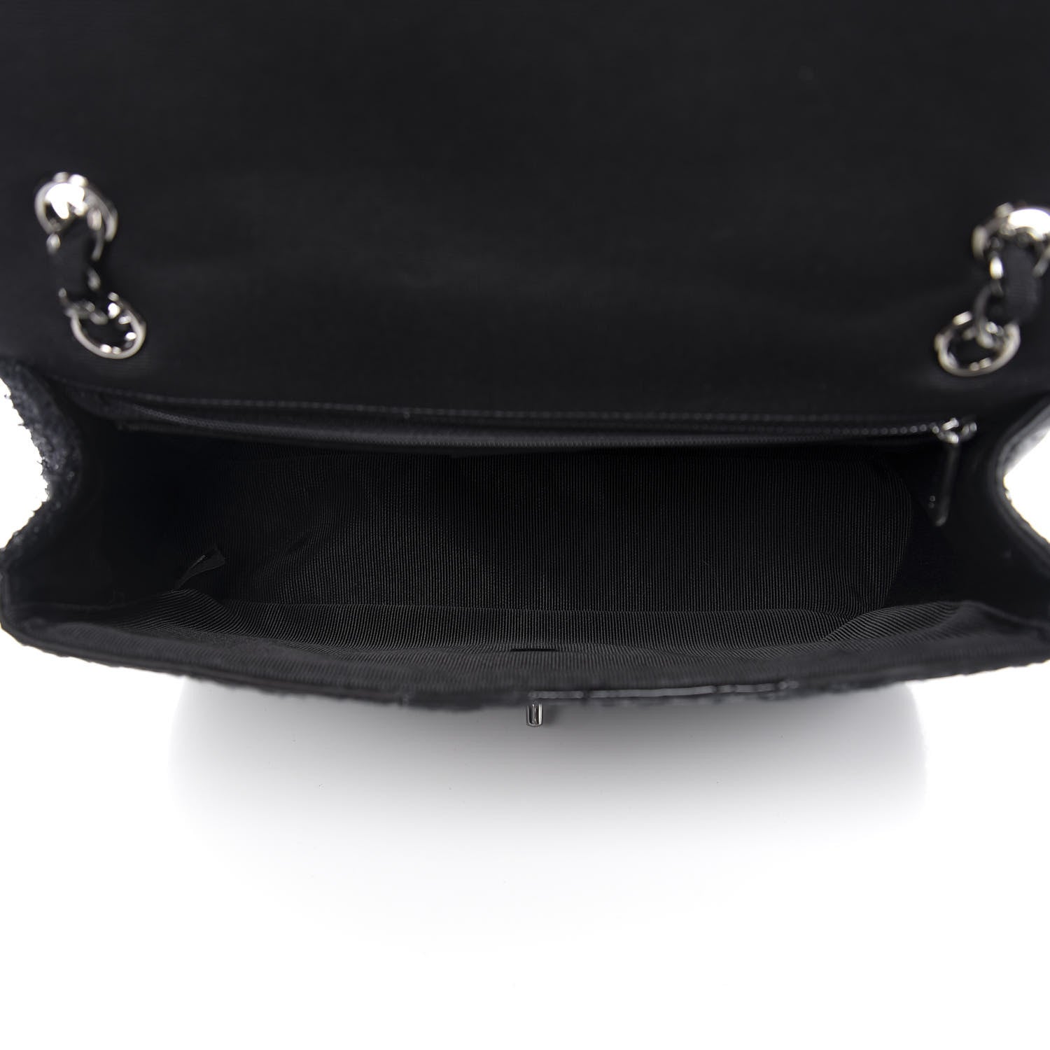 Chanel Tweed Patchwork Jumbo Single Flap Black 5 of 11