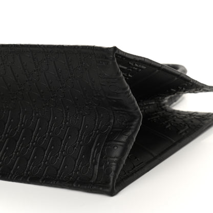 Christian Dior Oblique Calfskin Embossed Medium Book Tote Black 10 of 10