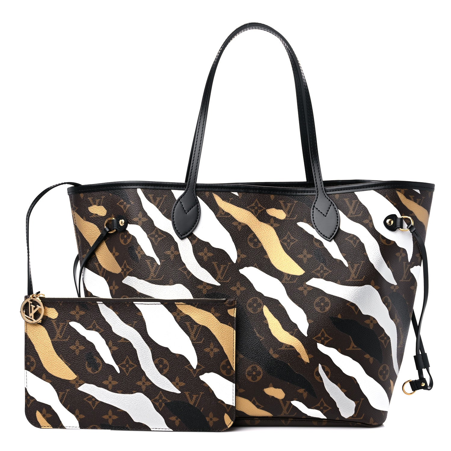 Louis Vuitton X LOL Monogram Neverfull MM Gold Silver 1 of 10